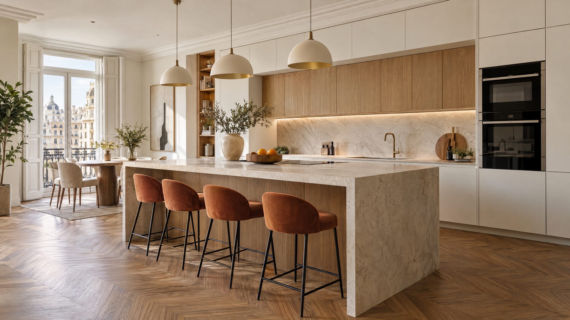 Cocina integral reformada en Madrid